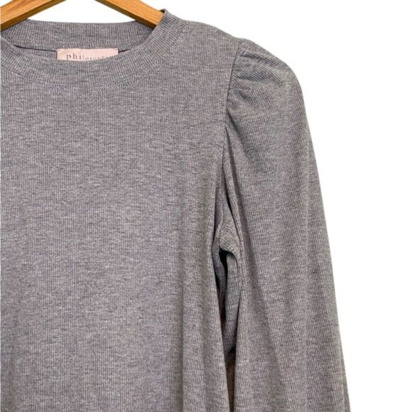 Philosophy Puff shoulder Crewneck Ribbed Long Sleeve Extra Small XS - Picture 3 of 9